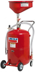 Lincoln - Oil Drain Containers Type: Pressurized Evacuation Drain w/Casters Container Size: 20 Gal. - Exact Tool & Supply