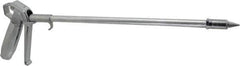 Coilhose Pneumatics - 150 Max psi High Flow Conical Nozzle Pistol Grip Blow Gun - 1/4 NPT, 12" Tube Length, Chrome Plated Aluminum & Brass, Aluminum Extension - Exact Tool & Supply