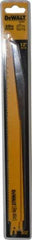 DeWALT - 12" Long, Bi-Metal Reciprocating Saw Blade - Tapered Profile, 5 to 8 TPI, Toothed Edge, Universal Shank - Exact Tool & Supply