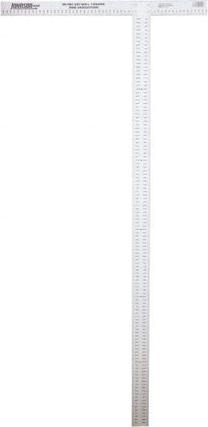 Johnson Level & Tool - 47" Blade Length x 1-1/2" Blade Width, 22" Base Length x 2" Base Width Aluminum Square - 0.008" Accuracy - Exact Tool & Supply