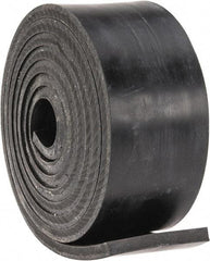 Made in USA - 1/4" Thick x 2" Wide x 60" Long, Plain Backed Buna-N Rubber Strip - Stock Length, 60 Shore A Durometer, 2,500 psi Tensile Strength, -20 to 170°F, Black - Exact Tool & Supply