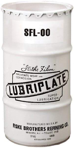 Lubriplate - 120 Lb Drum Aluminum High Temperature Grease - White, Food Grade & High/Low Temperature, 300°F Max Temp, NLGIG 00, - Exact Tool & Supply