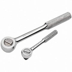 SK - Round Head - Chrome Finish, 6-1/2" OAL, 60 Gear Teeth - Exact Tool & Supply