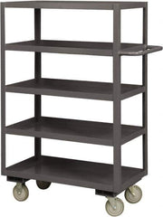Durham - 1,200 Lb Capacity, 30" Wide x 48" Long x 55-5/8" High Service Cart - 5 Shelf, Steel, 2 Rigid/2 Swivel Casters - Exact Tool & Supply