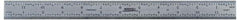 SPI - 18" Long, 1/64, 1/50, 1/32, 1/10" Graduation, Rigid Steel Rule - 3R Graduation Style, 1-1/8" Wide, Silver, Satin Chrome Finish - Exact Tool & Supply