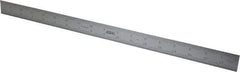 SPI - 18" Long, 1/64, 1/32, 1/16, 1/8" Graduation, Rigid Steel Rule - 4R Graduation Style, 1-1/8" Wide, Silver, Satin Chrome Finish - Exact Tool & Supply