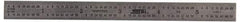 SPI - 36" Long, 1/64, 1/32" and 0.5, 1mm Graduation, Flexible Steel Rule - English/Metric Graduation Style, 3/4" Wide, Silver, Satin Chrome Finish - Exact Tool & Supply