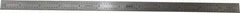 SPI - 12" Long, 1/100, 1/64, 1/32, 1/10" Graduation, Flexible Stainless Steel Rule - 5R Graduation Style, 1/2" Wide, Silver, Polished Finish - Exact Tool & Supply