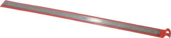 SPI - 12" Long, 1/64, 1/32" and 0.5, 1mm Graduation, Flexible Stainless Steel Rule - English/Metric Graduation Style, 1/2" Wide, Silver, Polished Finish - Exact Tool & Supply