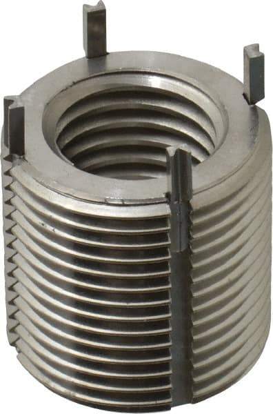 Recoil - M20x2.50 Internal, M30x2.00 External, 30mm Insert Length, Heavy Duty Keylocking Thread Inserts - Stainless Steel, Passivated Finish, Grade 303 - Exact Tool & Supply