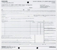 REDIFORM - 50 Sheet, 8-1/2 x 7", Bill of Lading - White - Exact Tool & Supply