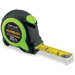 Komelon - 25' x 1" Yellow Blade Tape Measure - Exact Tool & Supply