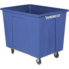 Wesco Industrial Products - 450 Lb Load Capacity, 8 Bushels, Plastic Box Truck - 24" Wide x 35" Long x 29-3/4" High, Blue - Exact Tool & Supply