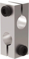 De-Sta-Co - Aluminum Round Tooling Cross Transition Block - 51mm OAL x 22.86mm OAH x 22.86mm OAW, 10 Ft/Lb Max Load - Exact Tool & Supply