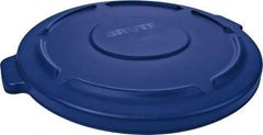 Rubbermaid - Round Lid for Use with 44 Gal Round Trash Cans - Blue, Plastic, For 2643 Brute Trash Cans - Exact Tool & Supply