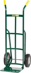 Little Giant - 800 Lb Capacity 49" OAH Hand Truck - 12 x 14" Base Plate, Dual Handle, Steel, Solid Rubber Wheels - Exact Tool & Supply