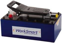 Value Collection - 10,000 psi Air-Hydraulic Pump & Jack - 231.9 Cu In Oil Capacity, Use with Single Acting Cylinders, Advance, Hold & Retract - Exact Tool & Supply