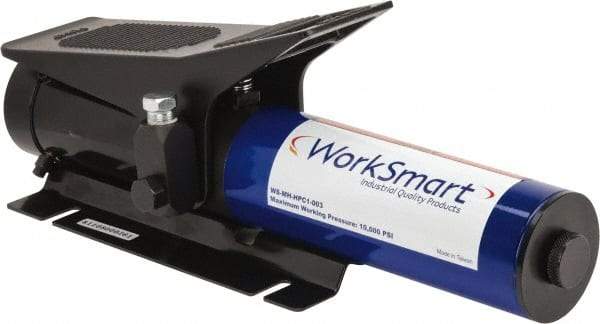 Value Collection - 10,000 psi Air-Hydraulic Pump & Jack - 36.6 Cu In Oil Capacity, Use with Single Acting Cylinders, Advance, Hold & Retract - Exact Tool & Supply