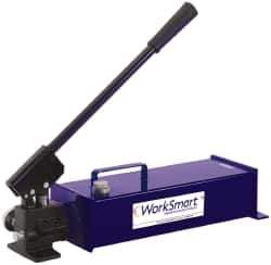 Value Collection - 13/16" Piston Stroke, 1-19/32" Piston Diam, 0.81 Cu In per Stroke, 250 Cu In Reservoir Capacity, Manual Hydraulic Pump - 10,000 psi, 99 Lbs. Max Handle Effort - Exact Tool & Supply