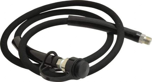 Value Collection - 1/4" Inside Diam x 3/8 NPT 6' Hydraulic Pump Hose - 10,000 psi, 59755199 Opposite End, Rubber - Exact Tool & Supply