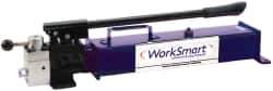 Value Collection - 13/16" Piston Stroke, 1-19/32" Diam, 0.81, 0.14 Cu In per Stroke, 140 Cu In Reservoir Capacity, Manual Hydraulic Pump - 10,000 psi, 2 Stage - Exact Tool & Supply