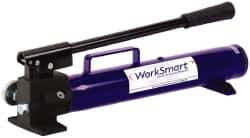 Value Collection - 13/16" Piston Stroke, 1-19/32" Piston Diam, 0.13 Cu In per Stroke, 67 Cu In Reservoir Capacity, Manual Hydraulic Pump - 10,000 psi, 89 Lbs. Max Handle Effort, 1 Stage - Exact Tool & Supply