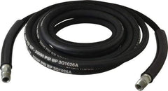 Value Collection - 1/4" Inside Diam x 3/8 NPT 20' Hydraulic Pump Hose - 10,000 psi, 59755199 Opposite End, Rubber - Exact Tool & Supply