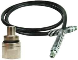 Value Collection - 1/4" Inside Diam x 3/8 NPT 2' Hydraulic Pump Hose - 10,000 psi, 59755249 Opposite End, Rubber - Exact Tool & Supply