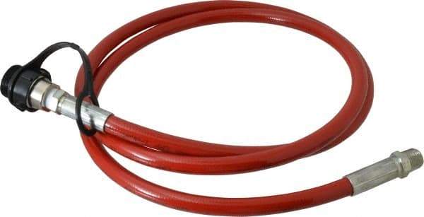 Value Collection - 1/4" Inside Diam x 3/8 NPT 6' Hydraulic Pump Hose - 10,000 psi, 59755199 Opposite End, Thermoplastic - Exact Tool & Supply