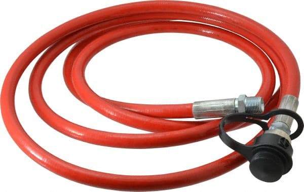 Value Collection - 1/4" Inside Diam x 3/8 NPT 10' Hydraulic Pump Hose - 10,000 psi, 59755199 Opposite End, Thermoplastic - Exact Tool & Supply