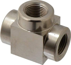 Value Collection - 3/8 NPTF Steel Hydraulic Hose Tee - 10,000 psi - Exact Tool & Supply