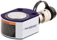 Value Collection - 20 Ton, 0.43" Stroke, 1.88 Cu In Oil Capacity, Portable Hydraulic Flat Body Cylinder - 4.38 Sq In Effective Area, 2.01" Lowered Ht., 2.44" Max Ht., 2.36" Cyl Bore Diam, 2" Plunger Rod Diam, 10,000 Max psi - Exact Tool & Supply