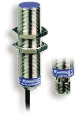 Telemecanique Sensors - PNP, NC, 8mm Detection, Cylinder Shielded, Inductive Proximity Sensor - 3 Wires, IP68, IP69K, 12 to 48 VDC, M18x1 Thread, 2.44 Inch Long - Exact Tool & Supply
