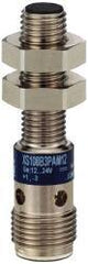 Telemecanique Sensors - PNP, NC, 1.5mm Detection, Cylinder Shielded, Inductive Proximity Sensor - 3 Wires, IP67, 12 to 24 VDC, M12x1 Thread, 45mm Long x 0.39 Inch Wide - Exact Tool & Supply