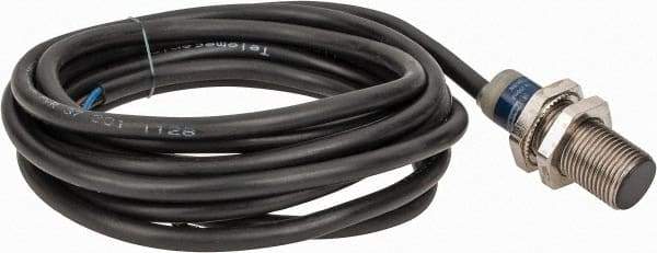 Telemecanique Sensors - NPN, NC, 2mm Detection, Cylinder Shielded, Inductive Proximity Sensor - 3 Wires, IP68, IP69K, 12 to 24 VDC, M12x1 Thread, 1.38 Inch Long x 0.47 Inch Wide - Exact Tool & Supply