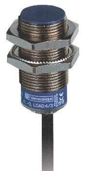 Telemecanique Sensors - NPN, PNP, 5mm Detection, Cylinder, Inductive Proximity Sensor - 2 Wires, IP68, IP69, 12 to 48 VDC, M18x1 Thread, 62mm Long - Exact Tool & Supply
