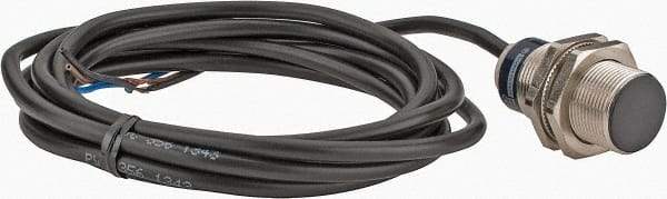 Telemecanique Sensors - PNP, 5mm Detection, Cylinder Shielded, Inductive Proximity Sensor - 3 Wires, IP68, IP69K, 12 to 24 VDC, M18x1 Thread, 1.54 Inch Long x 0.71 Inch Wide - Exact Tool & Supply