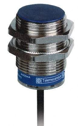 Telemecanique Sensors - PNP, NC, 10mm Detection, Cylinder Shielded, Inductive Proximity Sensor - 3 Wires, IP68, IP69K, 12 to 24 VDC, M30x1.5 Thread, 1.69 Inch Long x 1.18 Inch Wide - Exact Tool & Supply