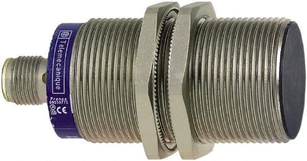 Telemecanique Sensors - NPN, PNP, NO/NC, 10mm Detection, Cylinder, Inductive Proximity Sensor - 4 Wires, IP67, 12 to 24 VDC, M30x1.5 Thread, 72mm Long - Exact Tool & Supply
