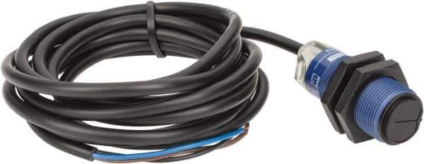 Telemecanique Sensors - Cable Connector, 4m Nominal Distance, Shock and Vibration Resistant, Retroreflective Photoelectric Sensor - 12 to 24 VDC, 500 Hz, PBT, 1.81 Inch Long x 0.71 Inch Wide - Exact Tool & Supply
