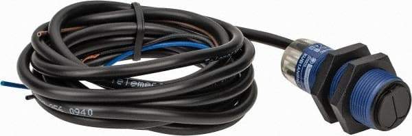 Telemecanique Sensors - Cable Connector, 4m Nominal Distance, Shock and Vibration Resistant, Retroreflective Photoelectric Sensor - 12 to 24 VDC, 500 Hz, PBT, 1.81 Inch Long x 0.71 Inch Wide - Exact Tool & Supply