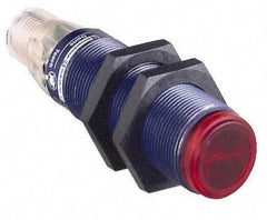 Telemecanique Sensors - 4 Pin M12 Connector, 4m Nominal Distance, Shock and Vibration Resistant, Retroreflective Photoelectric Sensor - 12 to 24 VDC, 500 Hz, PBT, 2.36 Inch Long x 0.71 Inch Wide - Exact Tool & Supply