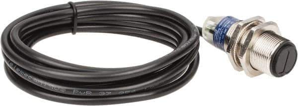 Telemecanique Sensors - Cable Connector, 4m Nominal Distance, Shock and Vibration Resistant, Retroreflective Photoelectric Sensor - 12 to 24 VDC, 500 Hz, Nickel Plated Brass, 1.81 Inch Long x 0.71 Inch Wide - Exact Tool & Supply