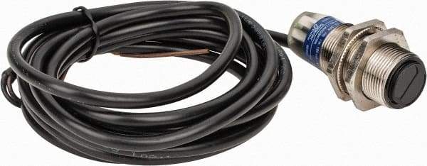 Telemecanique Sensors - Cable Connector, 4m Nominal Distance, Shock and Vibration Resistant, Retroreflective Photoelectric Sensor - 12 to 24 VDC, 500 Hz, Nickel Plated Brass, 46mm Long x 18mm Wide - Exact Tool & Supply