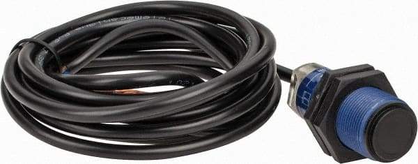 Telemecanique Sensors - Cable Connector, 15m Nominal Distance, Shock and Vibration Resistant, Through Beam Photoelectric Sensor - 12 to 24 VDC, 500 Hz, PBT, 1.81 Inch Long x 0.71 Inch Wide - Exact Tool & Supply