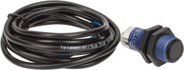Telemecanique Sensors - Cable Connector, 15m Nominal Distance, Shock and Vibration Resistant, Through Beam Photoelectric Sensor - 12 to 24 VDC, 500 Hz, PBT, 46mm Long x 18mm Wide - Exact Tool & Supply