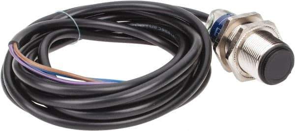 Telemecanique Sensors - Cable Connector, 15m Nominal Distance, Shock and Vibration Resistant, Through Beam Photoelectric Sensor - 12 to 24 VDC, 500 Hz, Nickel Plated Brass, 46mm Long x 18mm Wide - Exact Tool & Supply