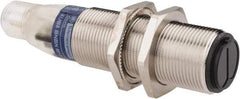 Telemecanique Sensors - 4 Pin M12 Connector, 0.6m Nominal Distance, Shock and Vibration Resistant, Diffused Photoelectric Sensor - 12 to 24 VDC, 500 Hz, Nickel Plated Brass, 2.99 Inch Long x 0.71 Inch Wide - Exact Tool & Supply