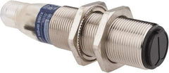 Telemecanique Sensors - 4 Pin M12 Connector, 0.6m Nominal Distance, Shock and Vibration Resistant, Diffused Photoelectric Sensor - 12 to 24 VDC, 500 Hz, Nickel Plated Brass, 2.99 Inch Long x 0.71 Inch Wide - Exact Tool & Supply