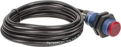Telemecanique Sensors - Cable Connector, 2m Nominal Distance, Shock and Vibration Resistant, Polarized Retroreflective Photoelectric Sensor - 12 to 24 VDC, 500 Hz, PBT, 1.89 Inch Long x 0.71 Inch Wide - Exact Tool & Supply